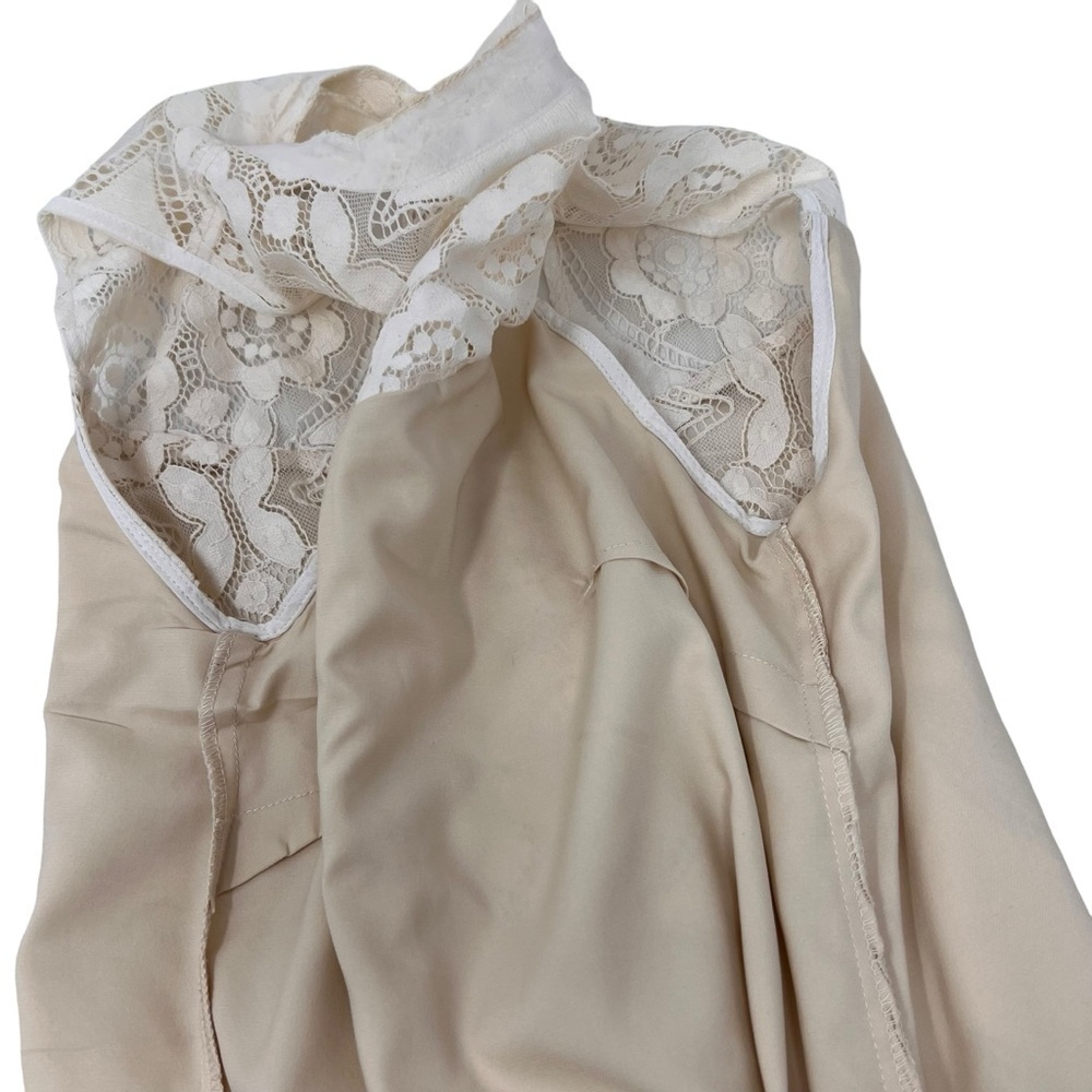 Anthropologie Floreat Ivory Manon Lace Sleeveless Overlay Dress Dress Size 4 - Picture 11 of 15